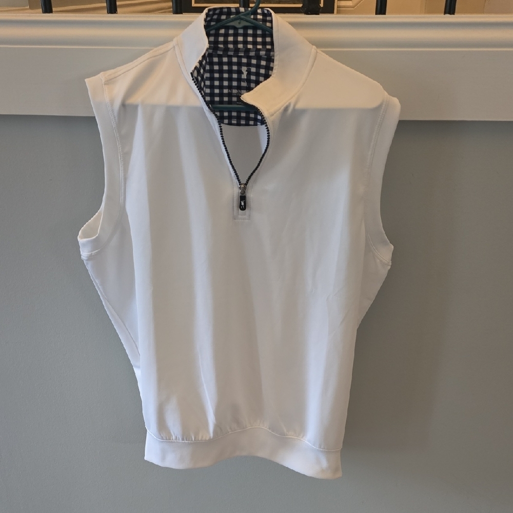 Fairway & Greene White Sleeveless Vest sz med